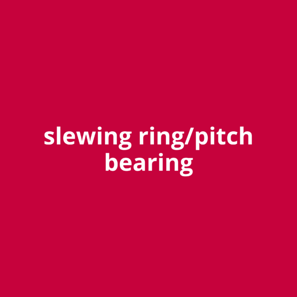 Slewing ring/pitch bearing